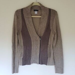 Two tone Zip sweater